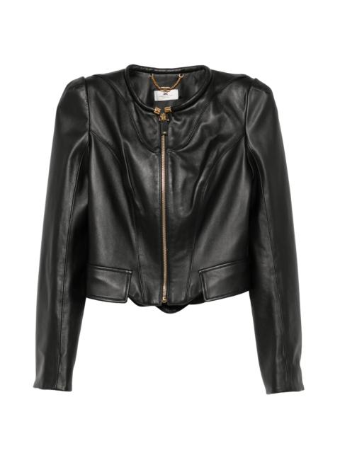 ELISABETTA FRANCHI Elisabetta Franchi Peplum-hem Leather Jacket