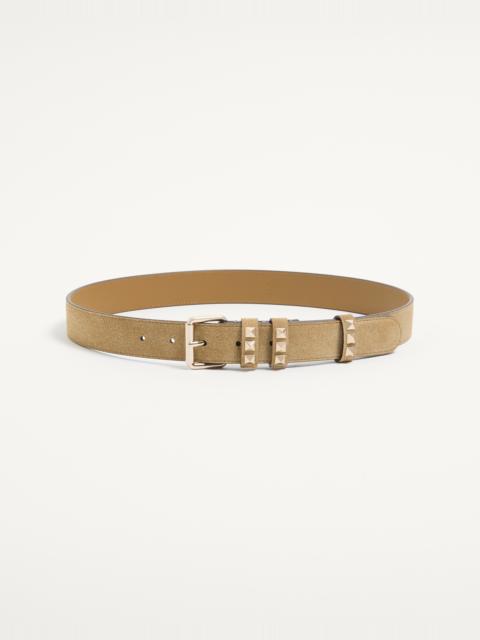 Valentino ROCKSTUD SUEDE BELT 30 MM