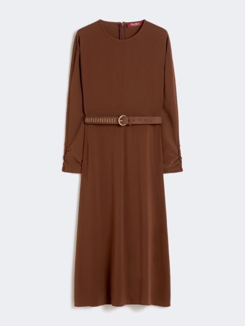 Max Mara ZERBINO Cady flared dress - CHOCOLATE