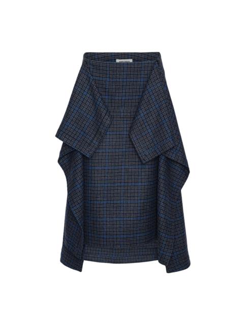 HENRIK VIBSKOV BLANKET SKIRT - BLUE WOOL CHECKS