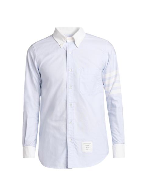 Thom Browne Men's Engineered 4-Bar Straight-Fit Oxford Shirt - Light Blue