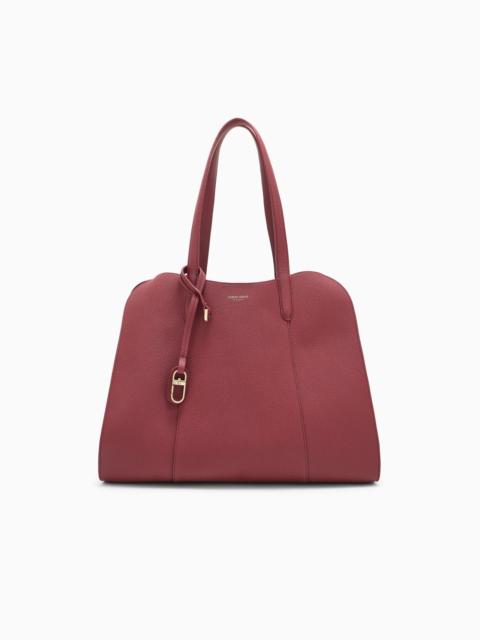 GIORGIO ARMANI SHOULDER BAG IN GRAINED LEATHER