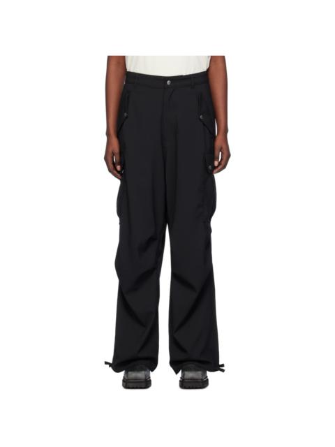Black Cargo Pocket Trousers