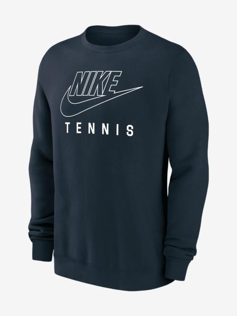 Nike Swoosh Club Fleece Men's Tennis Pullover Crew-Neck Sweatshirt