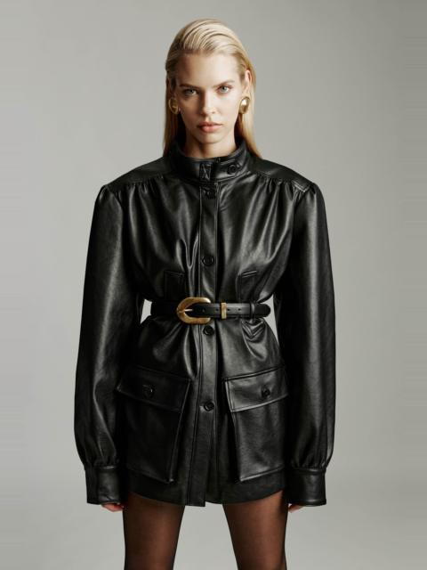 BARDOT Clements Vegan Leather Jacket In Black