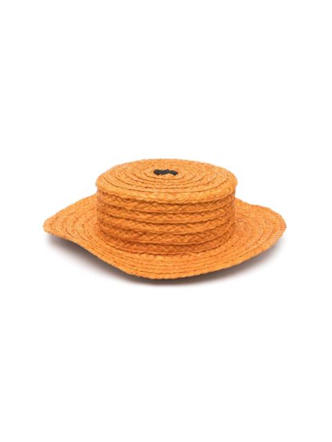 PATOU two-tone raffia boater