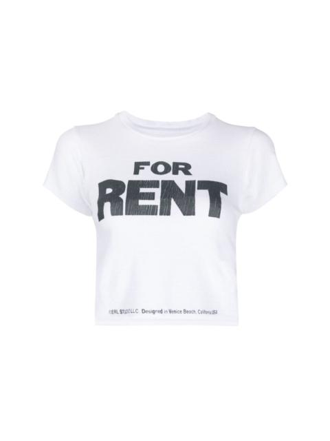 ERL text-print cropped T-shirt