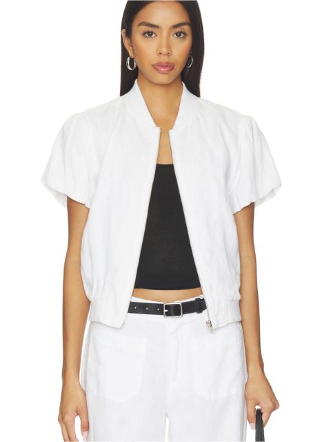 SANCTUARY Everly Linen Bomber Top