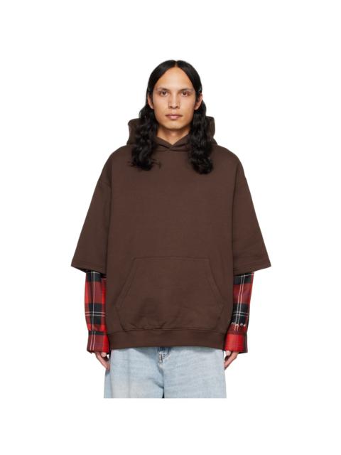 Marni Brown Layered Hoodie