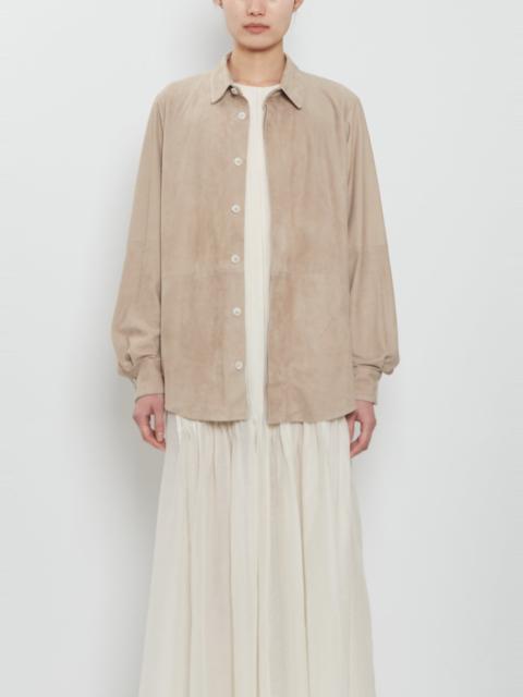 LAUREN MANOOGIAN Suede Paneled Shirt