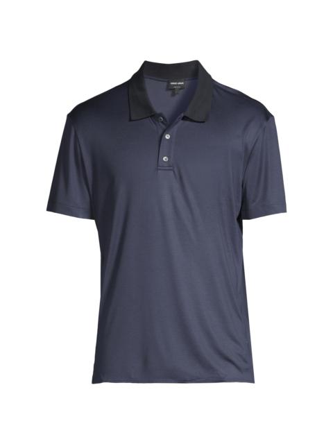 GIORGIO ARMANI Men's Polo Shirt - Navy