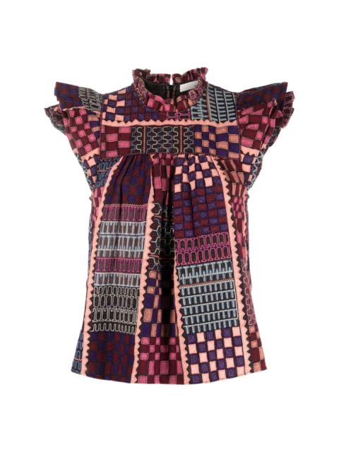 Nanna patchwork pattern top