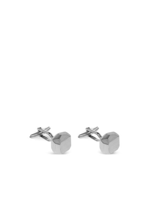 Lanvin palladium-plated faceted cufflinks