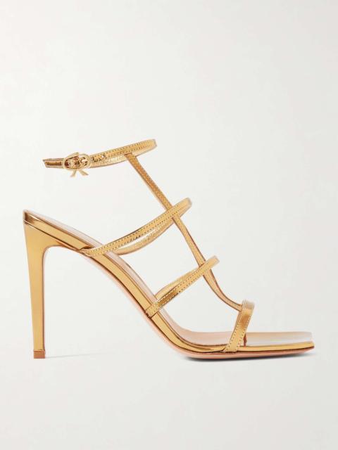 Gianvito Rossi 95 metallic leather sandals