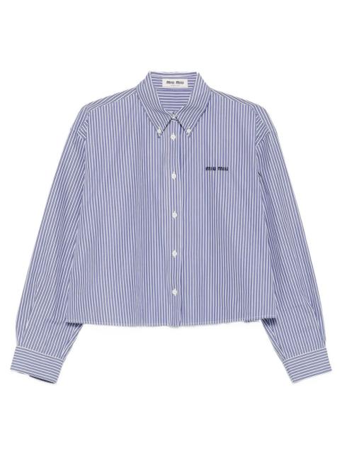 Miu Miu MICRO PINSTRIPE POPLIN SHIRT