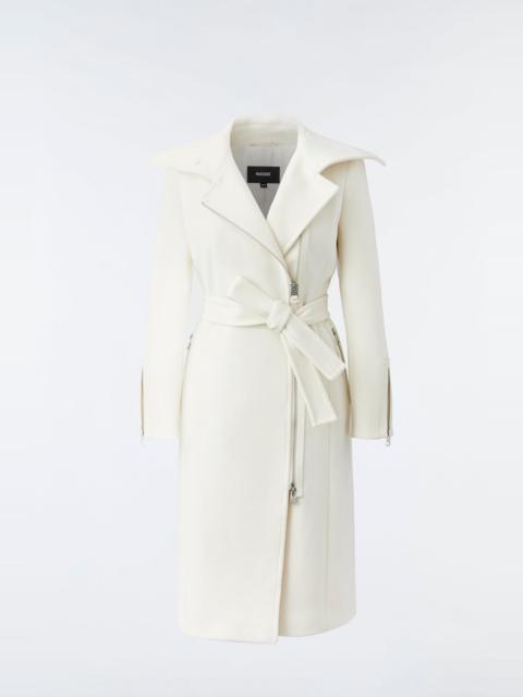 MACKAGE KAMILA double face wool and cashmerel coat with sash belt