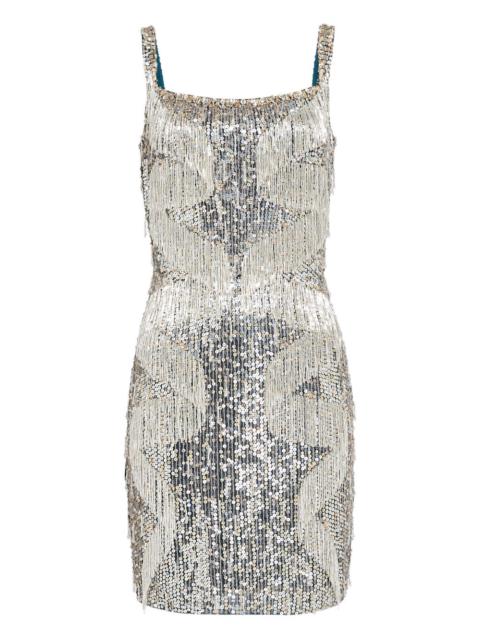 JENNY PACKHAM Tina sequin fringe mini dress