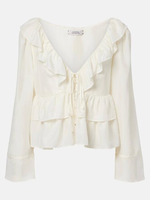 DOROTHEE SCHUMACHER Ruffled silk shirt