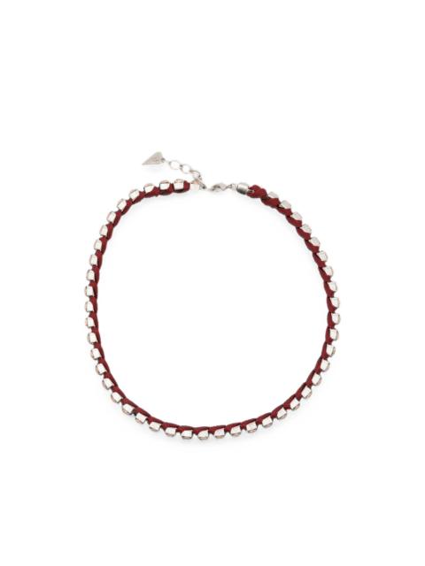 forte_forte crystal-embellished braided necklace