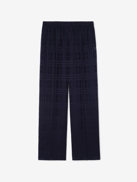 Burberry Check Silk Trousers