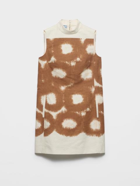 Prada Printed canvas mini-dress