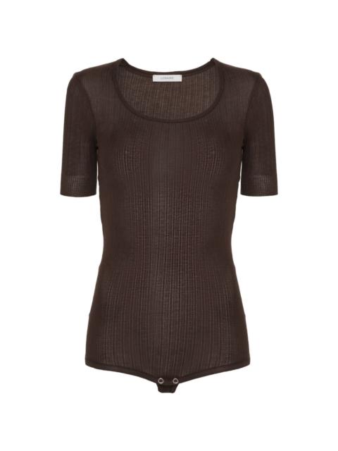 ribbed shortsleeved bodysuit