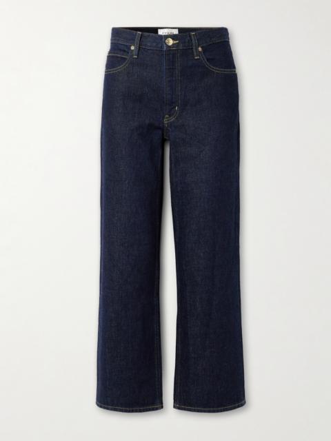 FRAME The Hang Cropped High-rise Straight-leg Jeans