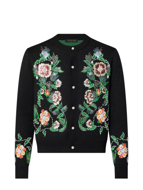 Louis Vuitton Embroidered Merino Wool Cardigan