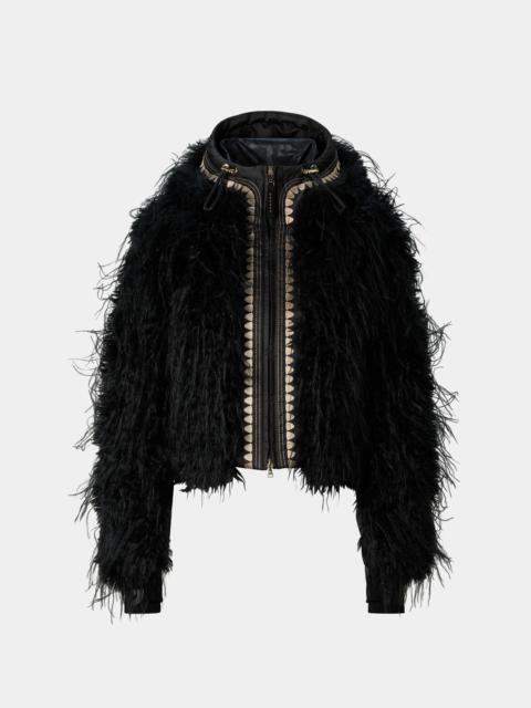 BOGNER Kela Faux Fur Ski Jacket in Black