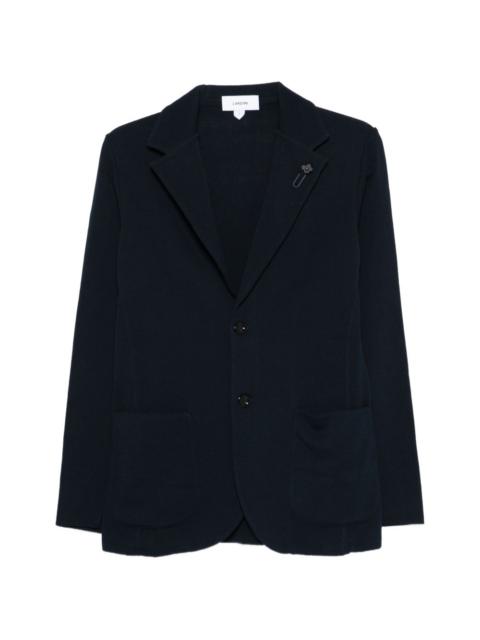 LARDINI brooch knit blazer