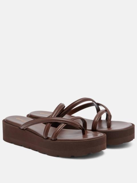 Gianvito Rossi Leather platform sandals