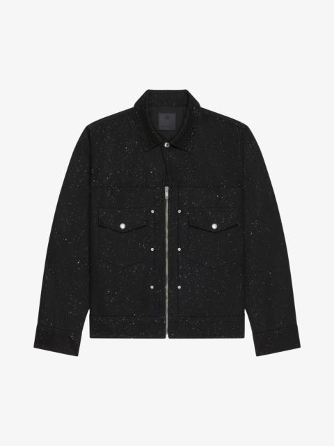 Givenchy JACKET IN MONOGRAM 72 DENIM WITH SEQUINS
