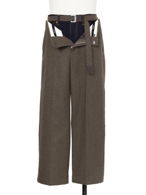 sacai Wool Flannel x Denim Pants