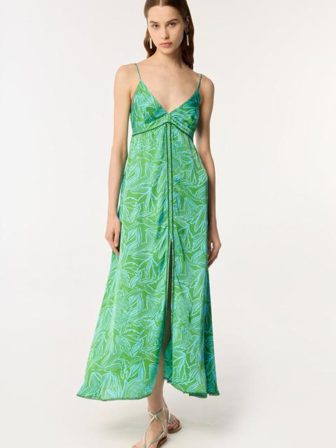 Poupette St Barth Long Dress Denise - Turquoise Pop Tiger