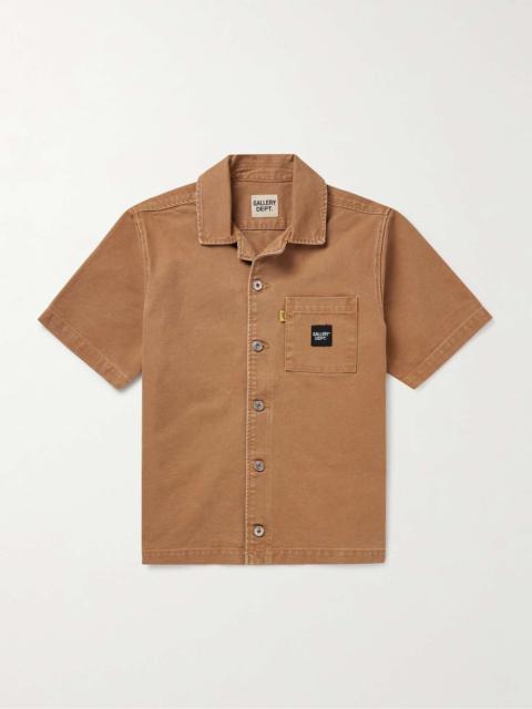 GALLERY DEPT. Parker Camp-Collar Logo-Appliquéd Printed Cotton-Canvas Shirt
