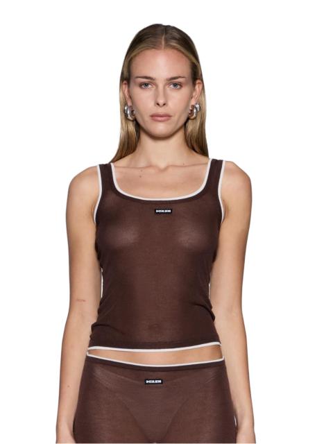 Ksubi SOTT LAYERED CHLOE TANK CAMEL BROWN