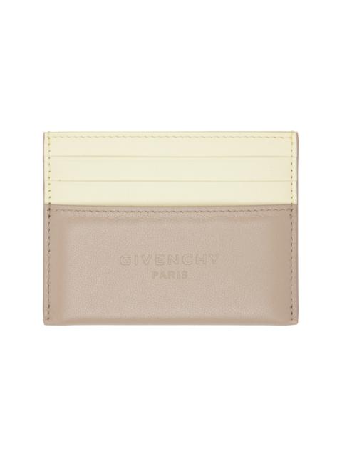 Givenchy Beige & Taupe Padded Card Holder