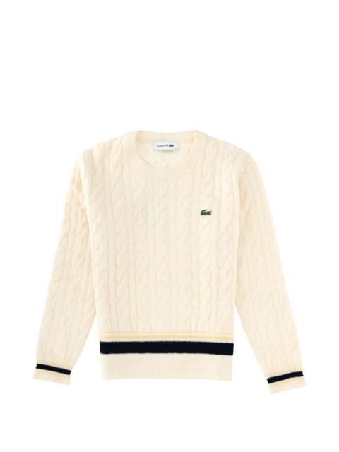 LACOSTE cable-knit sweater