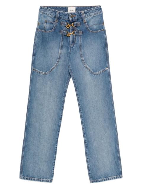 Isabel Marant buckled patch-pocket jeans