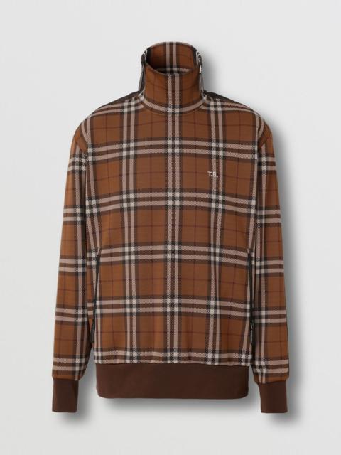 Burberry Check Funnel Neck Sweater