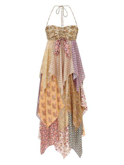 Zimmermann FAIRLIGHT SCARF HALTER DRESS