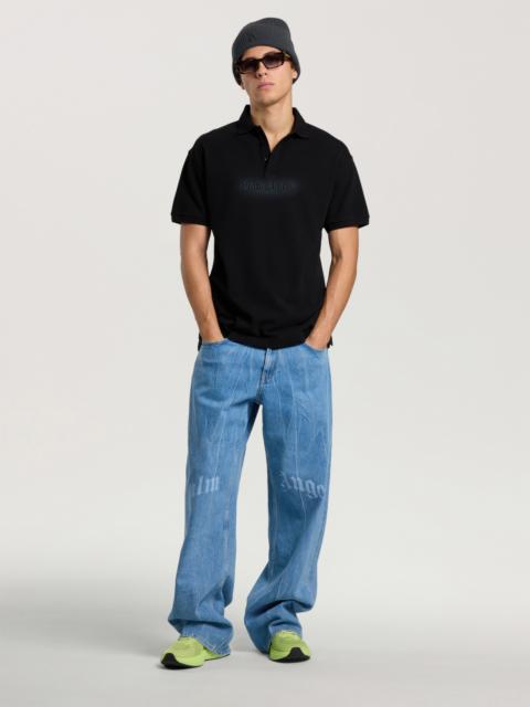 Palm Angels Logo Spray Regular Polo Shirt