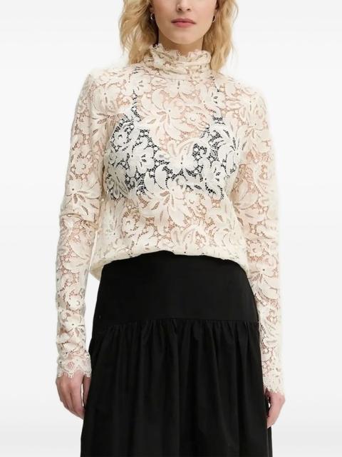 A.L.C. lace mock-neck blouse