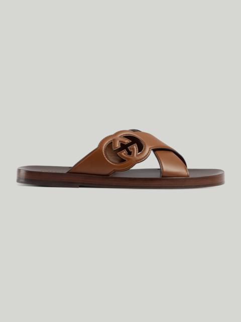 GUCCI Men's Interlocking G slide sandal