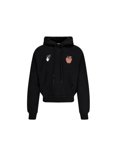 Off-White OFF-WHITE Oversized Apple Print Arrow Hoodie Black