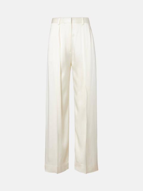 Victoria Beckham Satin wide-leg pants