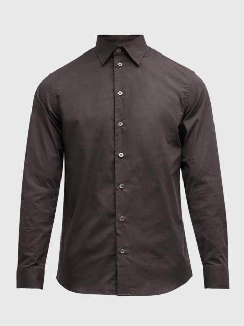 Men's Cotton-Stretch Tonal Geometric Sport Shirt