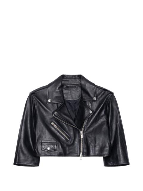 STAND STUDIO Piper cropped leather jacket
