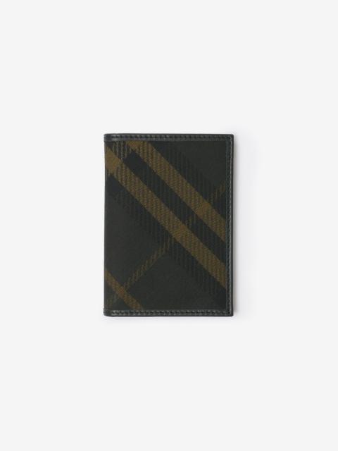 Burberry Check Folding Card Case