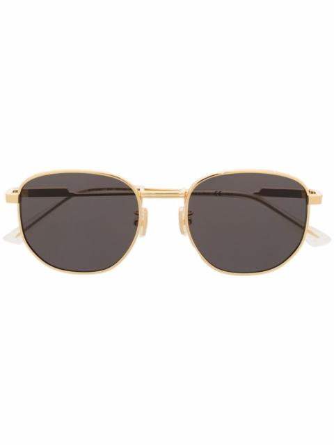 Bottega Veneta gold-tone round frame sunglasses